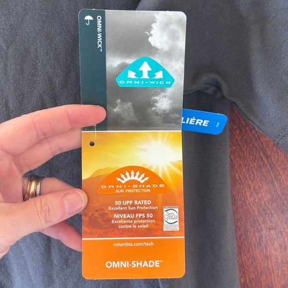 NWT Columbia Women's Lrg PFG Uncharted Graphic T-Shirt in Shark Gray - Picture 11 of 11